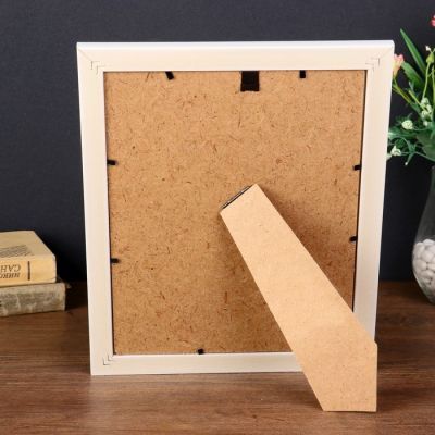 Фоторамка пластик 20х25 см "Чёрные 3D ромбы с белой полосой" 28,8х23,8х1,3 см