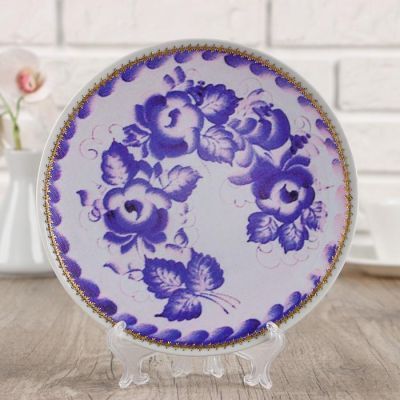 Тарелка декоративная «Гжель», D = 19,5 см