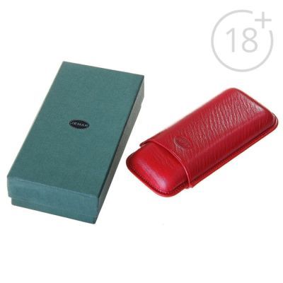 Портсигар красный для 2 сигар d 2,1 см