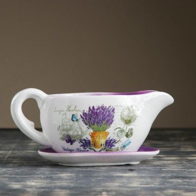 Горшок цветочный в форме кувшина"Лаванда" 25*11*11 см