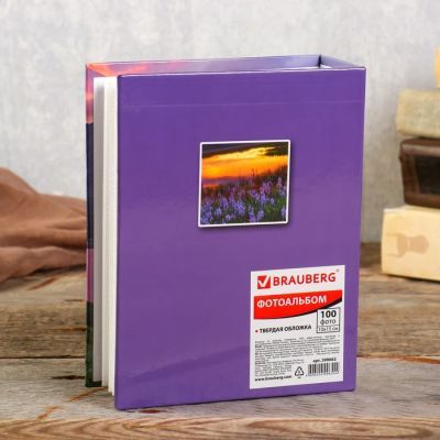Фотоальбом BRAUBERG на 100 фотографий 10х15 см "Горный вид"