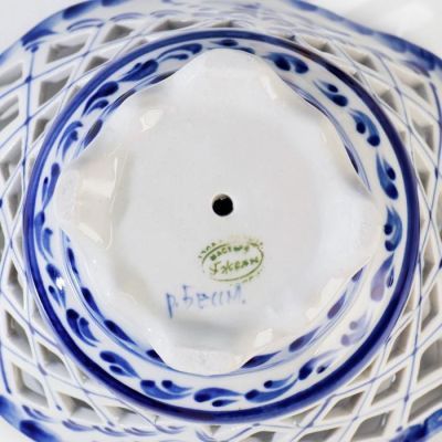 Конфетница «Ландыш», 18×12,5×9,5 см, гжель