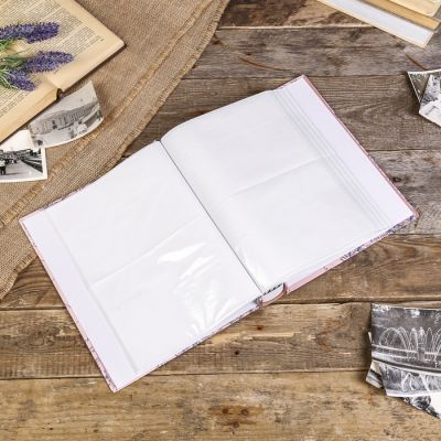 Фотоальбом на 200 фото 13х18 см "Карта и башня" золотая обвод, в коробке МИКС 29,5х23х5,5см