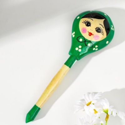 Ложка полубаская  «Матрёшка», 19×6 см, микс