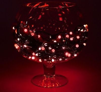 Гирлянда "Метраж" уличная, комнатная (Д: 20 м, нить тёмная, красный)