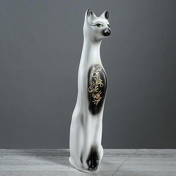 Копилка "Кот Энди", задувка, акрил, белая, 40 см, микс