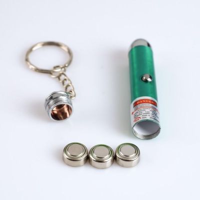 Фонарь-лазер 1 диод, 3 батарейки, металл, 1,5х1,5х6.5, микс