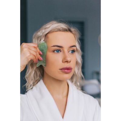 Пластина - скребок для массажа Гуаша, нефрит