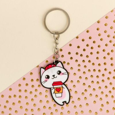 Брелок акриловый двусторонний «Котик»