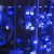 Гирлянда «Бахрома» 2.4 × 0.7 м с насадками «Шарики», IP20, прозрачная нить, 108 LED, свечение синее, 8 режимов, 220 В