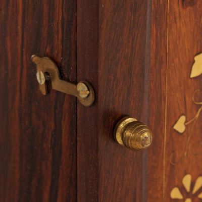 Ключница дерево "Цветы с сердечками" 6х16х24 см