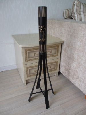 Ваза напольная из бамбука (плетёная) 60см (ручная работа)