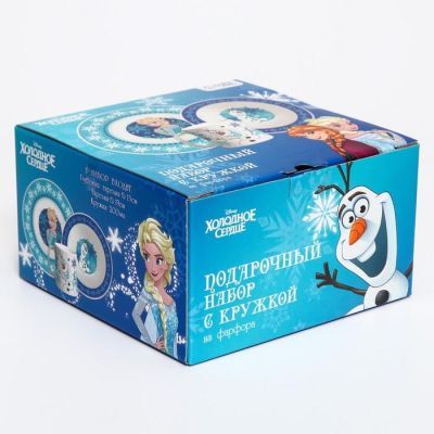 Набор посуды "Winter Magic", Холодное сердце, кружка 200 мл, тарелка 17 см, салатник 360 мл