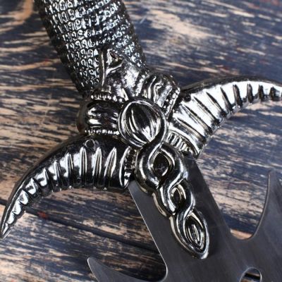 Сувенирный меч на планшете, медуза Горгона на рукоятке, 27 см, микс