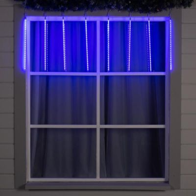 Гирлянда «Сосульки» 2.5 × 0.5 м, IP65, прозрачная нить, 288 LED, свечение синее с эффектом стекания, 12 В