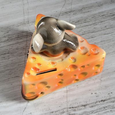 Копилка "Мыша с сыром", 20 см
