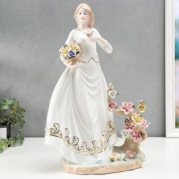 Сувенир керамика под фарфор "Весенние цветы" 45х28,5х14 см