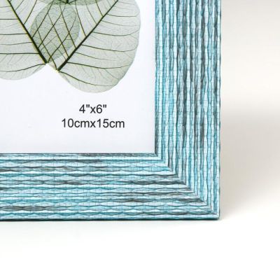 Фоторамка пластик 10х15 см "Плетение оттенки синего" 20х15 см
