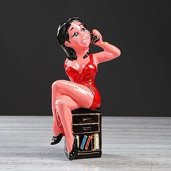 Копилка "Секретарша", покрытие лак, керамика, 27 см, микс