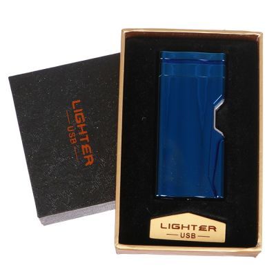 Зажигалка электронная "Другое измерение", USB, дуговая, синяя, 7.5х12 см