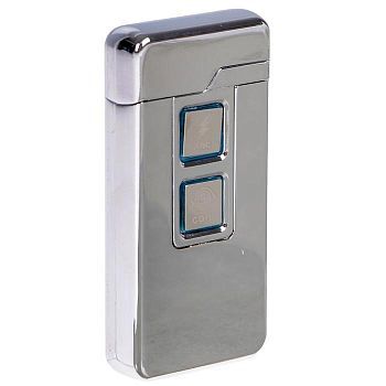 Зажигалка электронная, USB, спираль, 2 функции, цвет стали, 3.5х10х10 см