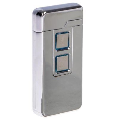 Зажигалка электронная, USB, спираль, 2 функции, цвет стали, 3.5х10х10 см