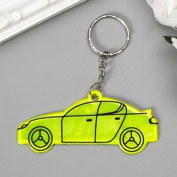 Брелок пластик светоотражающий "Автомобиль" МИКС 7,3х3 см