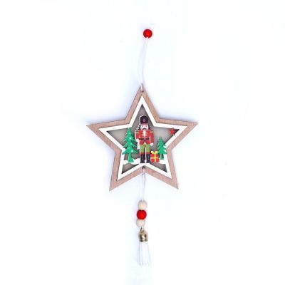 Новогодний декор с подсветкой «Щелкунчик и звезда» 11,5 × 1 × 11,5 см