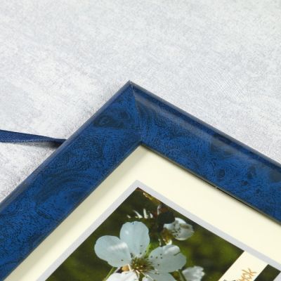 Фоторамка "Тройная тесьма" голубая 10х15 см
