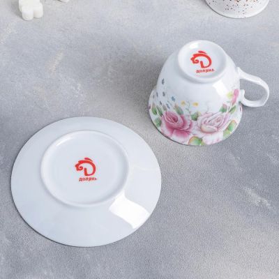 Чайная пара «Томная роза», чашка 230 мл, блюдце