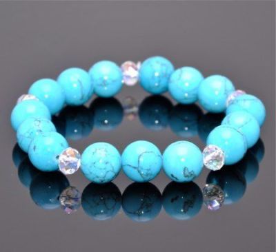 Браслет прес.Бирюза, хрусталь "Тутси" арт. бП1583-17