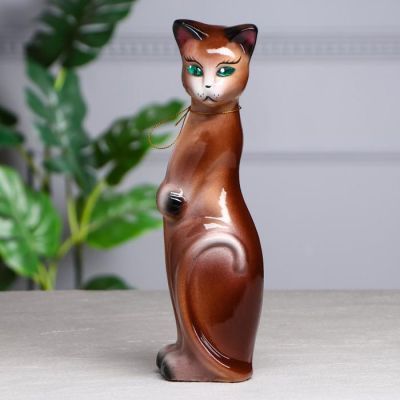 Копилка "Багирка с лапкой", покрытие лак, коричневый, 28 см