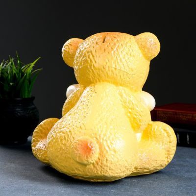 Копилка "Медведица с подушкой" бежевая 24см МИКС