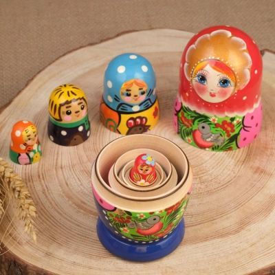 Матрёшка «Подворье», птички, 5 кукольная, 15 см, микс