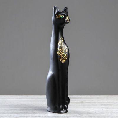 Копилка "Кот", акрил, чёрная, 48 см