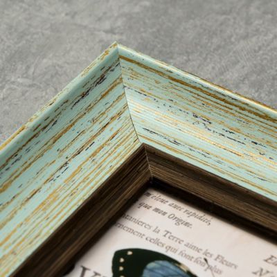 Фоторамка пластик 10х15 см "Марселье" светло-голубая 22,5х17,5х2 см