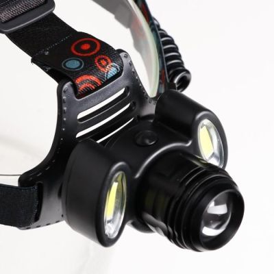 Фонарь налобный аккумуляторный "Мастер К", 1200 mAh, 4 режима, 7.5 х 8 см, микс