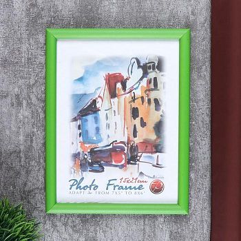 Фоторамка "Зеленый флюорисцентный" пластик 15х21 см