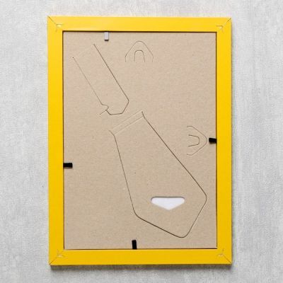 Фоторамка МДФ 15х21 см, №6, ширина 18 мм, толщина 12 мм, желтый