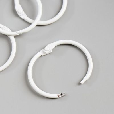 Кольца для альбома "Рукоделие" KDA-035/2, 0,35 см, 4 шт, белый