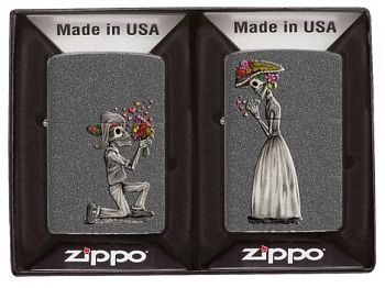 Набор из двух зажигалок Zippo  28 987 "Влюбленные зомби"