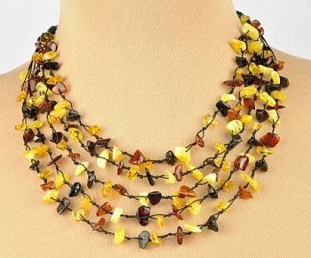 Бусы Янтарь "Каскад" арт.НЯН-п266