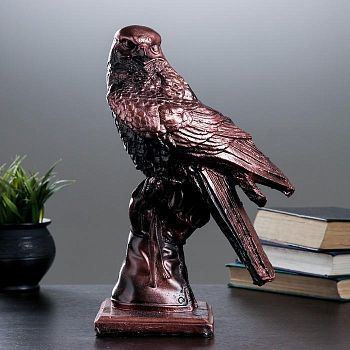 Копилка "Сокол на перчатке" 35х21см   медь