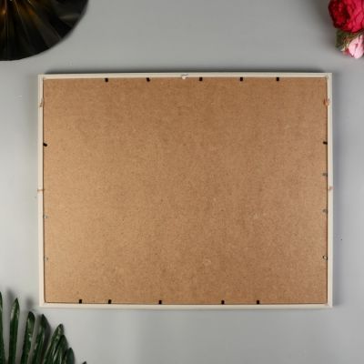 Фоторамка пластик на 5 фото 10х10; 10х15 см "Белые доски" 40х50 см