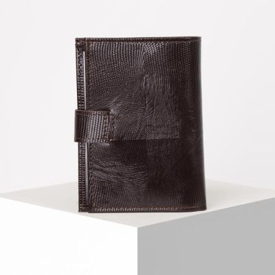 Обложка для автодокументов и паспорта, отдел для купюр, цвет коричневый