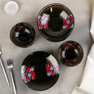 Набор столовый «Маки», 24 предмета