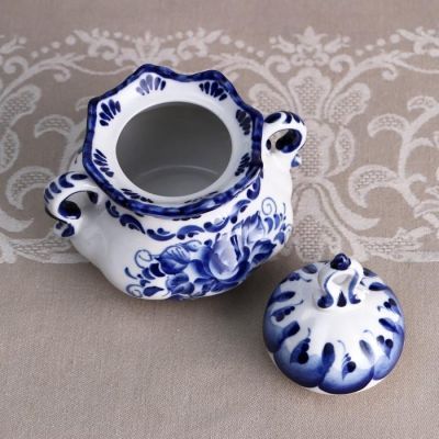 Сахарница «Анимон», 7×7×14 см, гжель