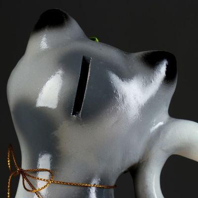 Копилка "Кошка Соня", покрытие глазурь, серая, 26 см