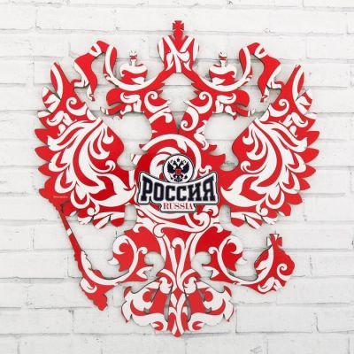 Герб настенный Russia, 22.5 х 25 см