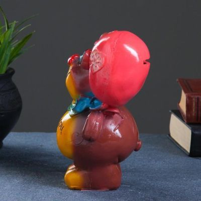 Копилка "Мишка с шариками" 17х12,5см, МИКС